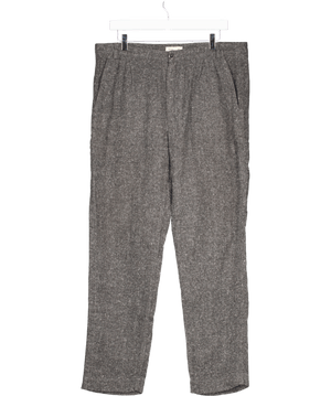 FOLK CLOTHING Grey Tweed Tapered Trousers Sz4 UK 14