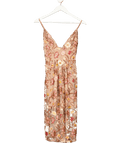 For Love & Lemons Beige Butterfly Embroidered Midi Dress UK XS - Reliked