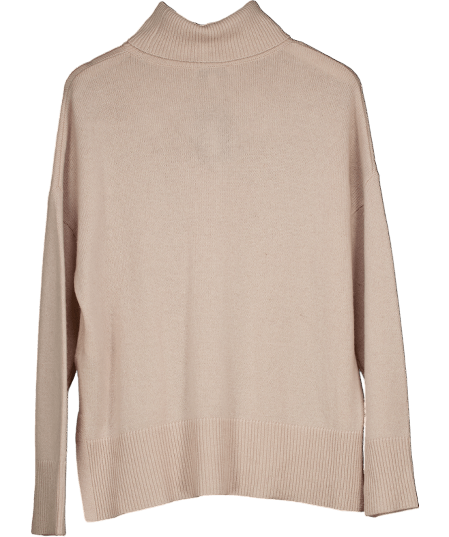 FOREVER NEW Cream Mia Relaxed Roll - neck Knit Jumper UK S - Reliked