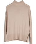 FOREVER NEW Cream Mia Relaxed Roll - neck Knit Jumper UK S - Reliked
