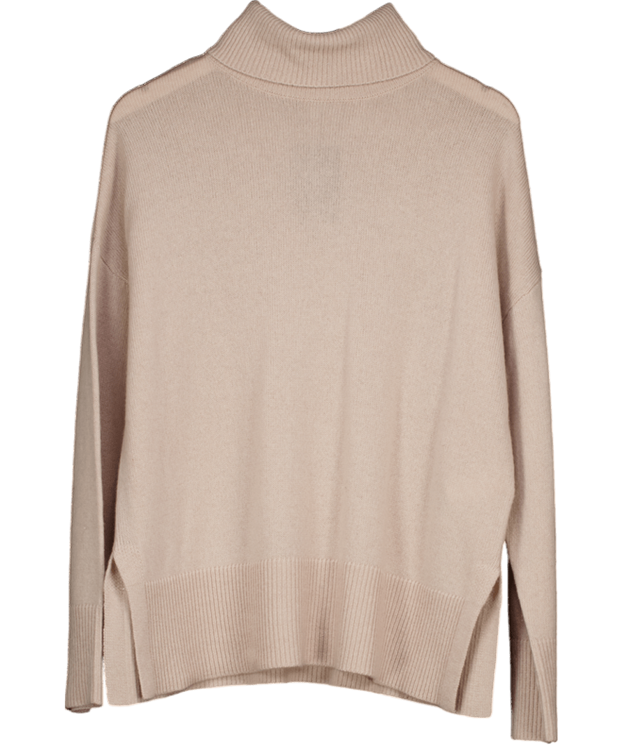 FOREVER NEW Cream Mia Relaxed Roll - neck Knit Jumper UK S - Reliked