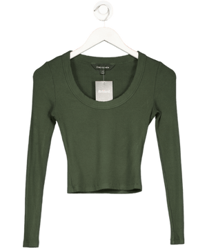FOREVER NEW Green Long-sleeve Top UK XXS