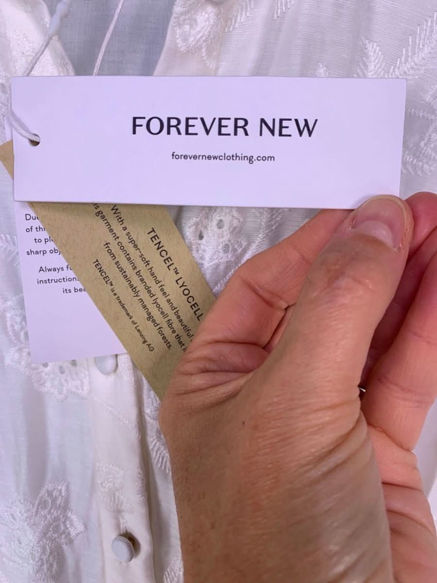 Forever New Porcelain Autumn Embroidered Midi Dress UK 6 - Reliked