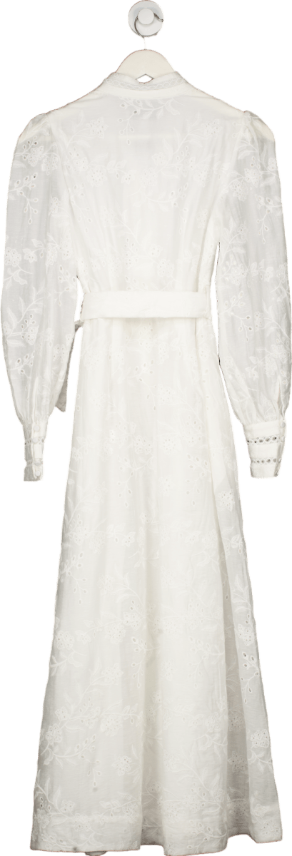 Forever New Porcelain Autumn Embroidered Midi Dress UK 6 - Reliked