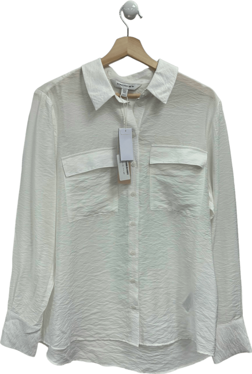 Forever New Porcelain Kelsey Long Sleeve Shirt UK 12 - Reliked