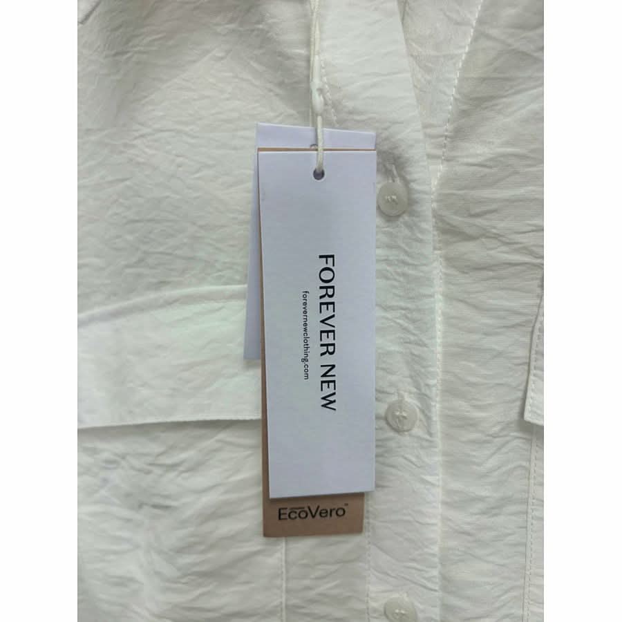 Forever New Porcelain Kelsey Long Sleeve Shirt UK 12 - Reliked