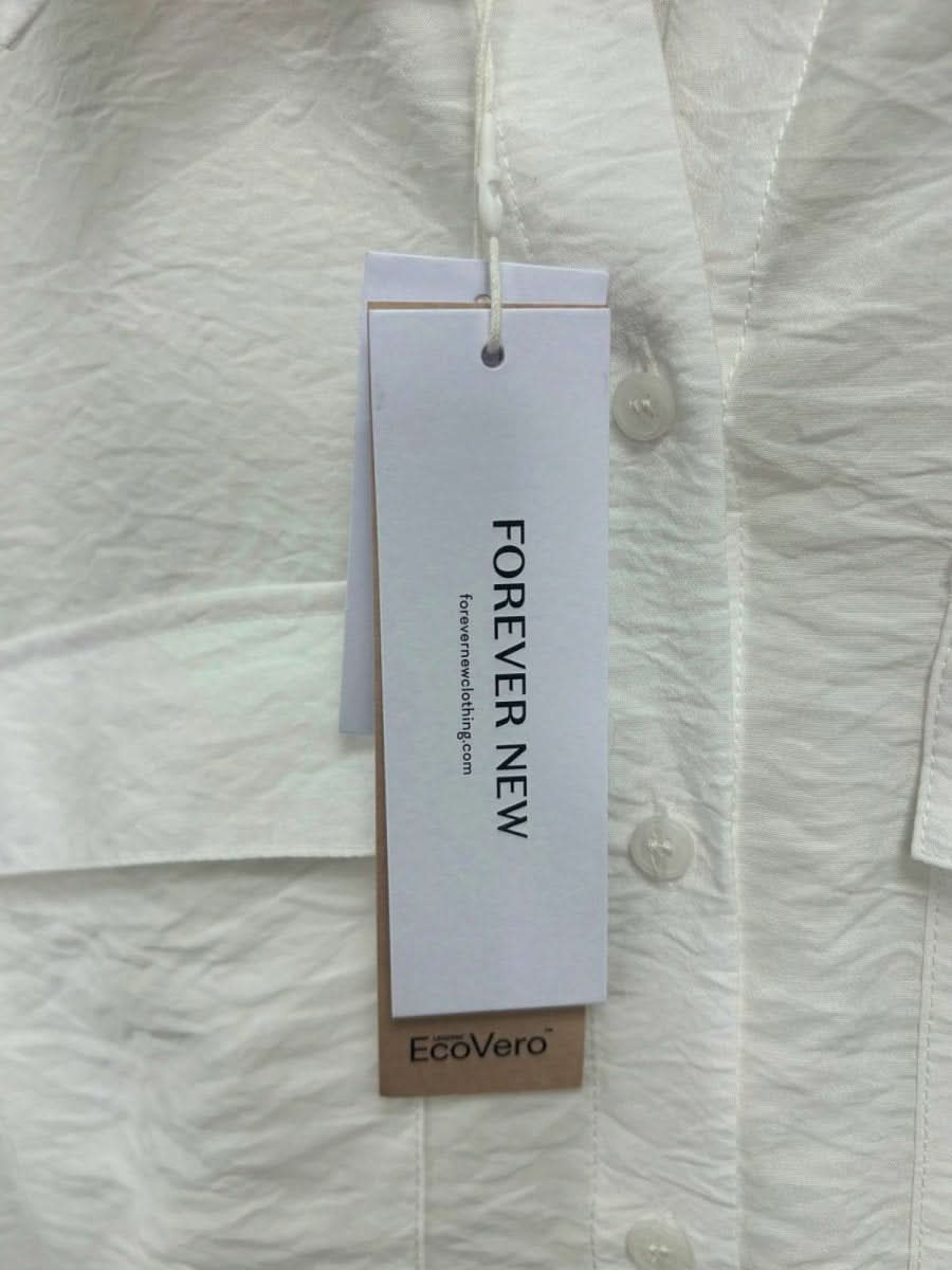 Forever New Porcelain Kelsey Long Sleeve Shirt UK 12 - Reliked