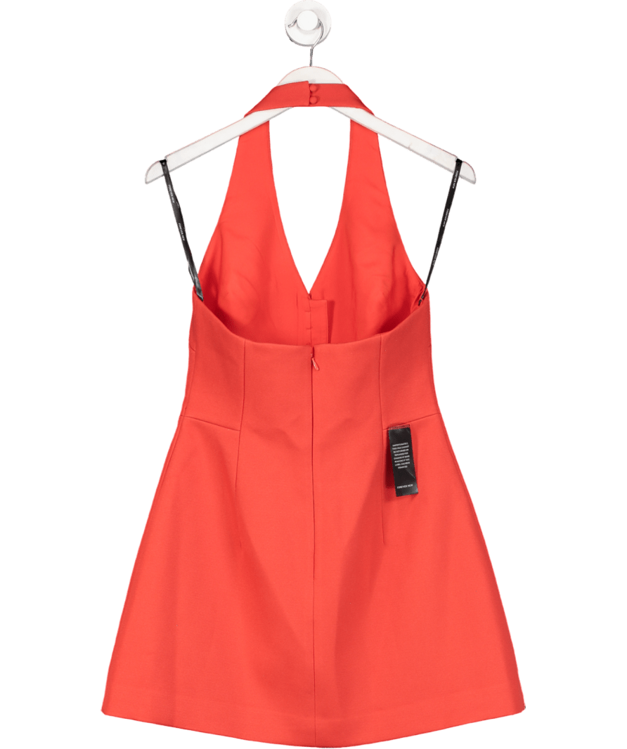 FOREVER NEW Red Halter Neck Hook And Eye Mini Dress UK 10 - Reliked