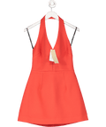 FOREVER NEW Red Halter Neck Hook And Eye Mini Dress UK 10 - Reliked