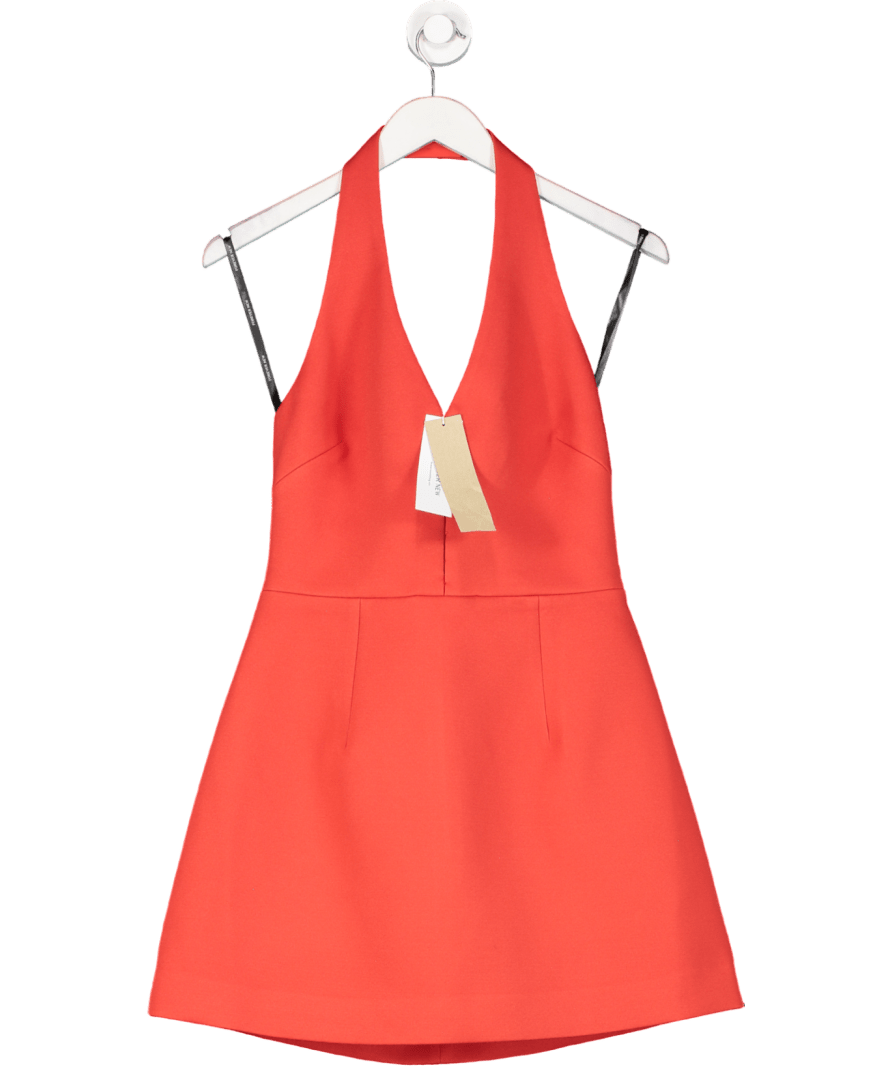 FOREVER NEW Red Halter Neck Hook And Eye Mini Dress UK 10 - Reliked