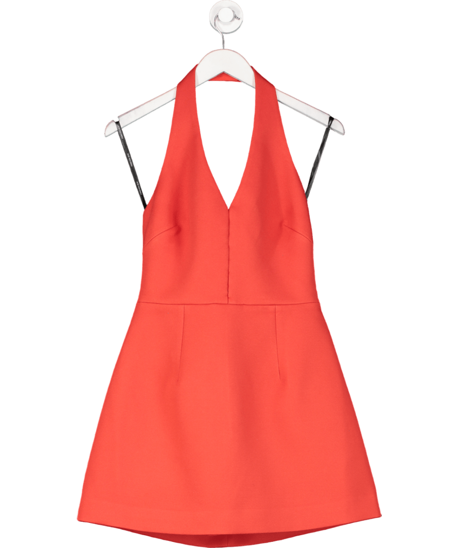 FOREVER NEW Red Halter Neck Hook And Eye Mini Dress UK 10 - Reliked