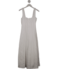 FOREVER NEW White Denim Midi Dress With Contrast Stitching UK 8 - Reliked