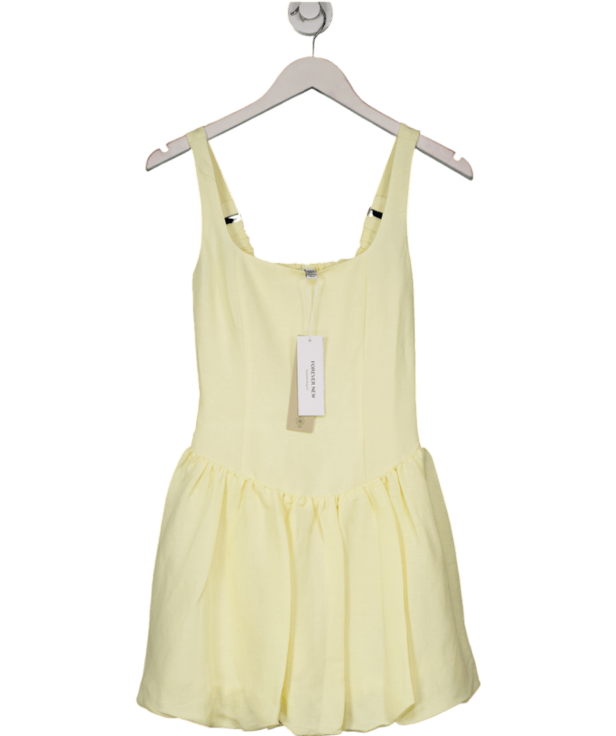 FOREVER NEW Yellow Heidi Bubble Hem Mini Dress UK 6 - Reliked