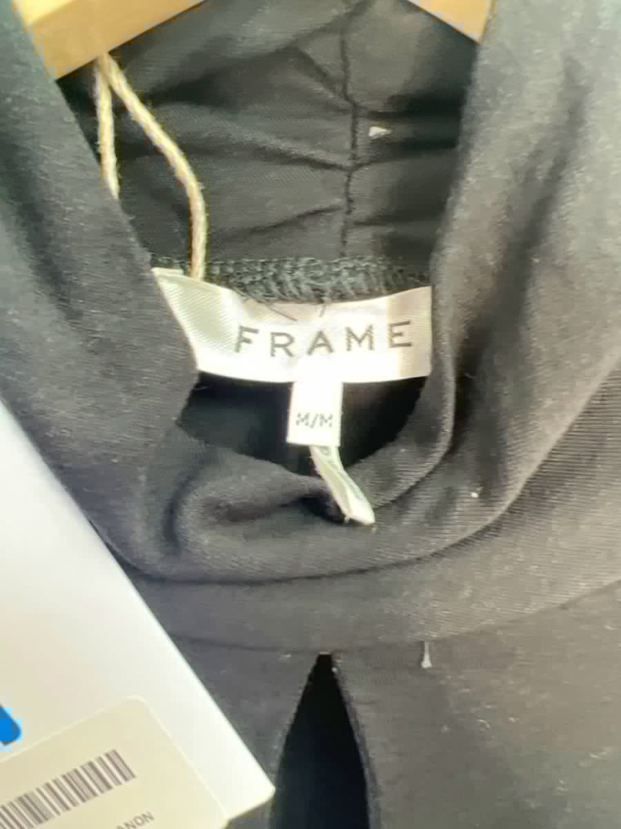 FRAME Black Ruched felicity Long Sleeve Top M - Reliked