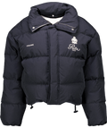 FRAME Blue X Ritz Paris Navy Blue embroidered Quilted Padded Shell Jacket UK XS/S - Reliked