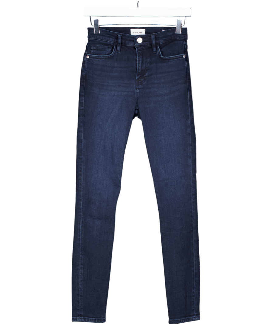 FRAME Dark Blue Rinse Le High Skinny Jeans W25 - Reliked