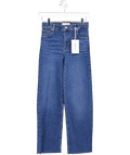 FRAME Mid Blue The Mellow Mid - rise Crop Straight - leg Jeans W24 - Reliked