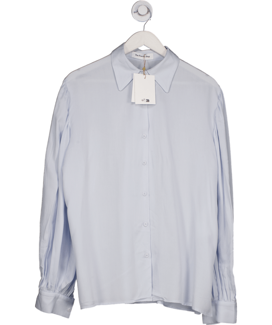 FRANKIE SHOP Blue Azura Fluid Shirt UK M/L - Reliked