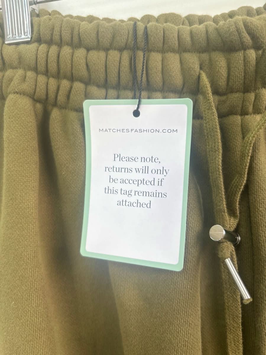 Frankie Shop Olive Green Drawstring Sweatpants M - Reliked