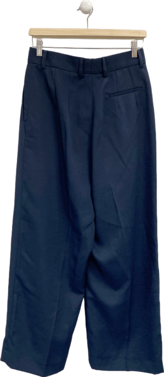 FRANKIE SHOP Papèr Moon SEOUL Navy Wide Leg Trousers Size UK S - Reliked