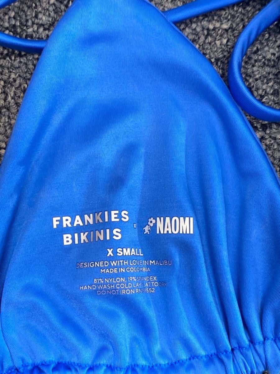 Frankies Bikinis Blue Naomi Bikini Set Top XS Bottoms S - Reliked