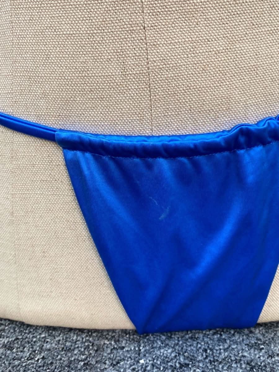 Frankies Bikinis Blue Naomi Bikini Set Top XS Bottoms S - Reliked