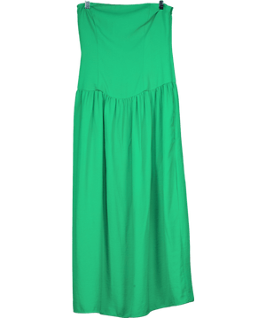FRANKS LONDON Green Strapless Midi Dress UK 8
