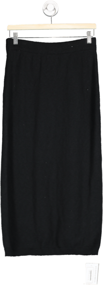 Free People Beach Black Knit Midi Skirt Small - Reliked