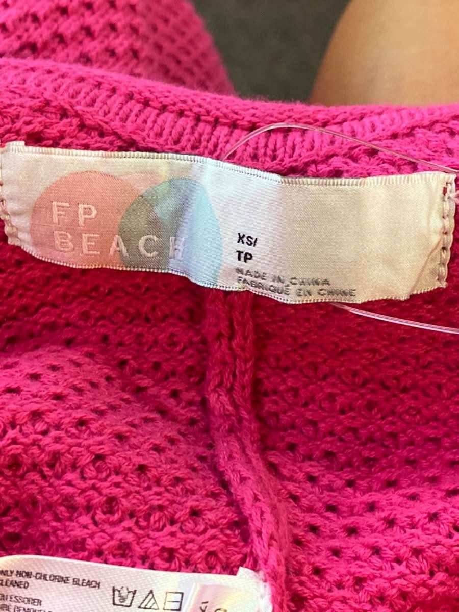 FREE PEOPLE Beach Fuchsia Sleeveless Knit Jumpsuit UK XS - Reliked