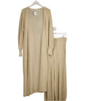 Free People Beige Beach Living In This Sweater 3 - piece Co - ord Set UK S - Reliked