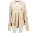 Free People Beige One Scout Oversized Waffle Shacket UK L - Reliked