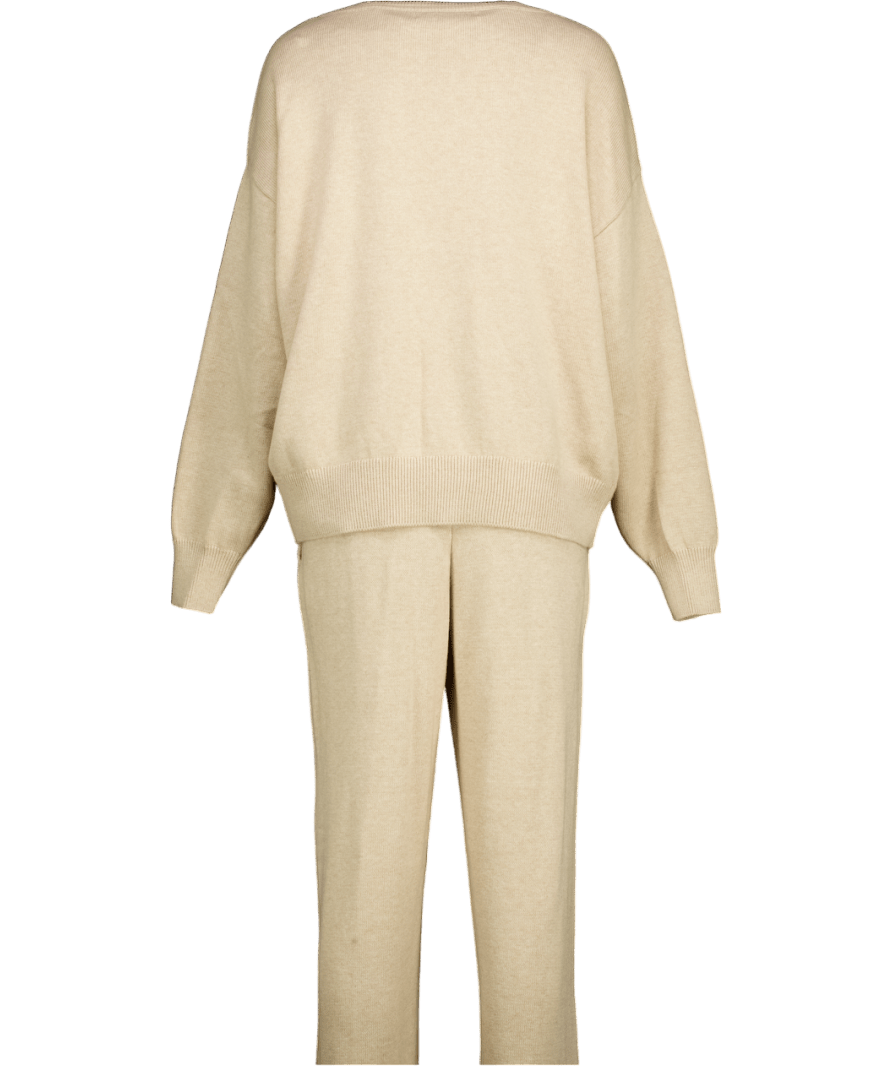 Free People Beige Solar Sweater Lounge Set UK S - Reliked