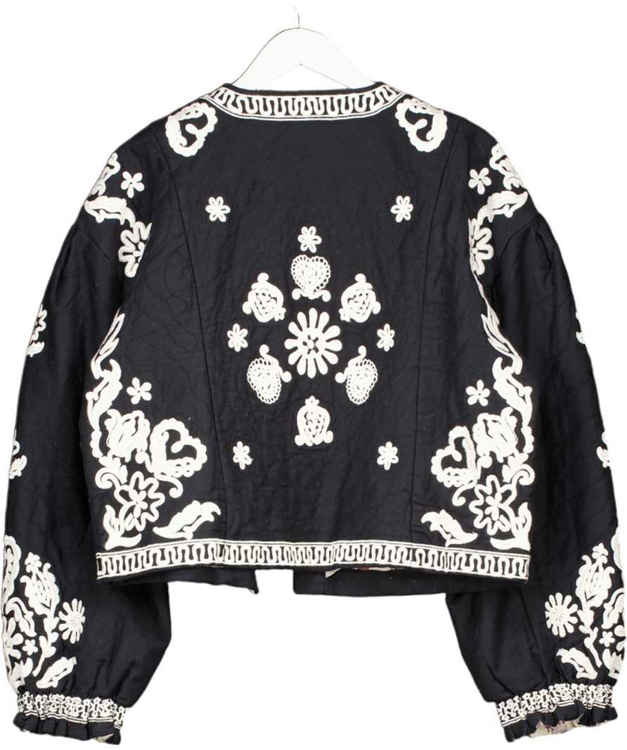 Free People Black Bali Mabel Jacket UK XL - Reliked