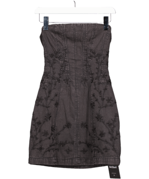 Free People Black Moonflower Mini Dress UK XS
