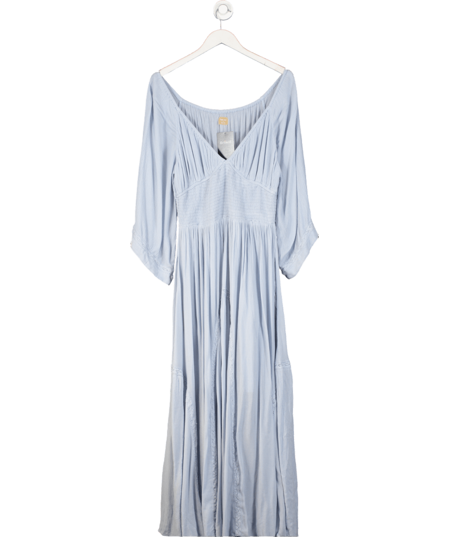 Free People Blue Dixie Maxi Dress UK L - Reliked