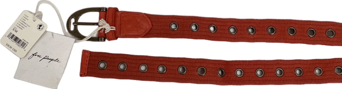 Free People Clay Red Eyelet Belt S/M - Reliked