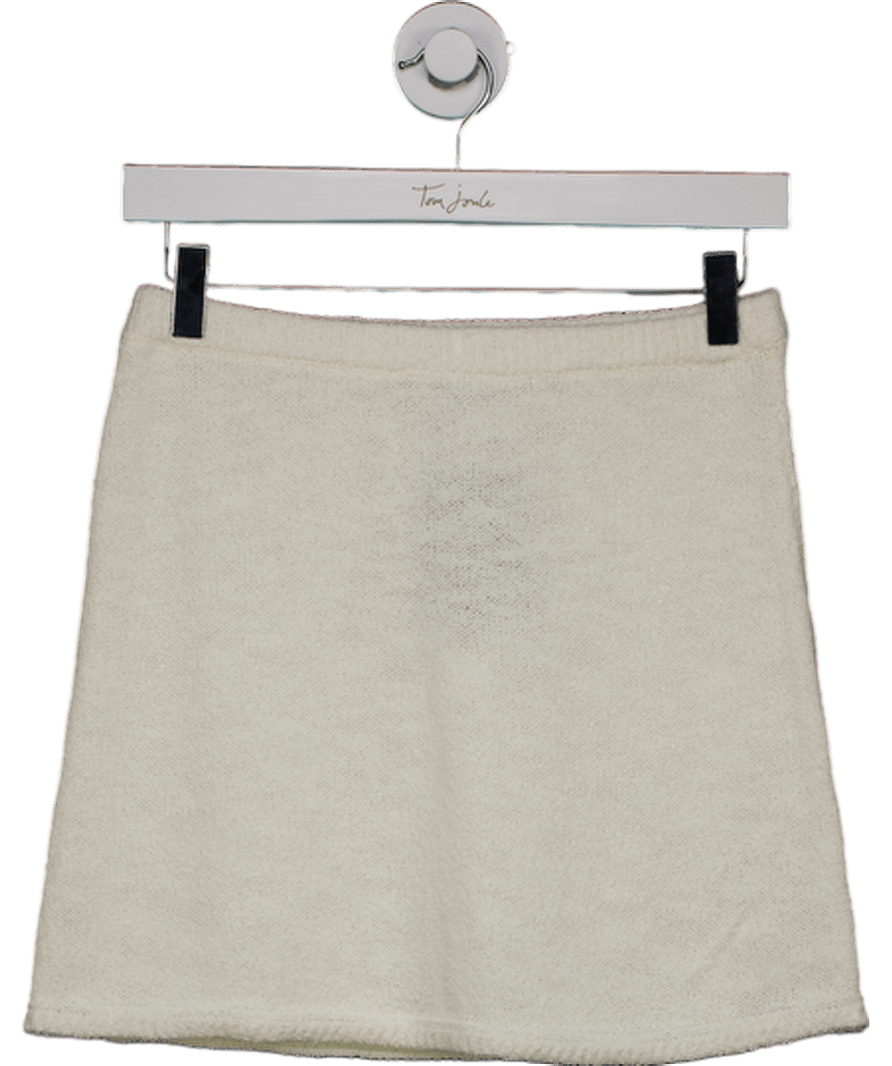 Free People Cream Knit Mini Skirt UK XS - Reliked