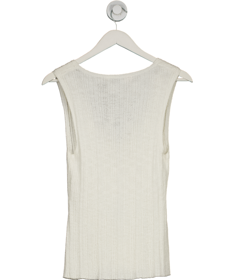 Free People Cream Rhea Long Line Top UK XS - Reliked