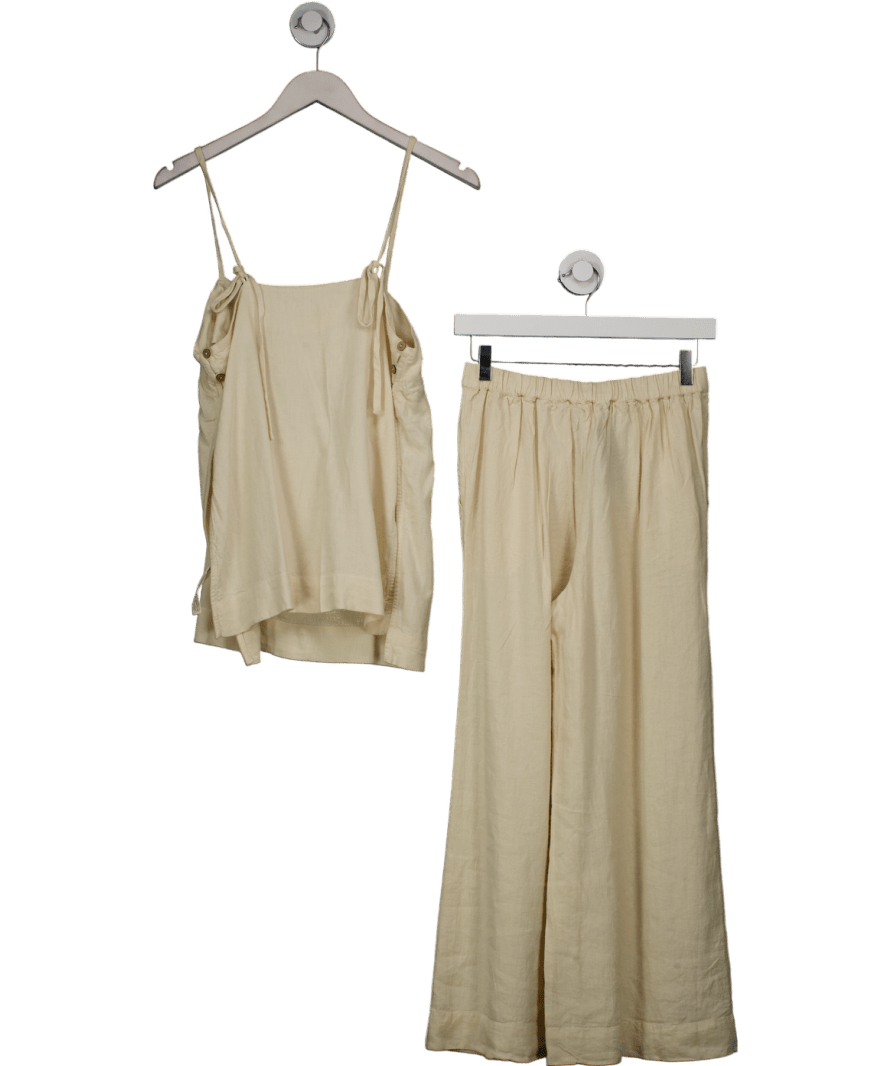 Free People Cream Sightseer Linen Co - ord UK XS - Reliked