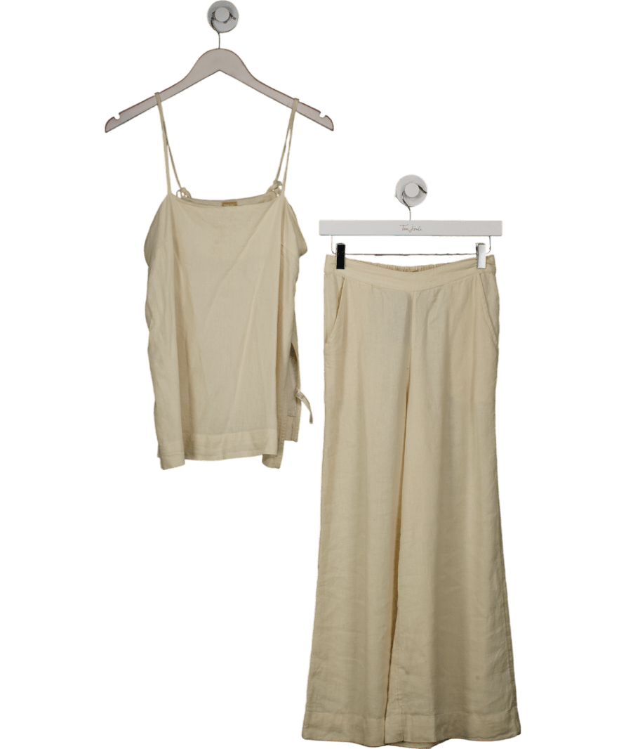 Free People Cream Sightseer Linen Co - ord UK XS - Reliked