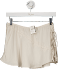 Free People Cream Soft Flutter Half Slip Mini Skirt UK S - Reliked