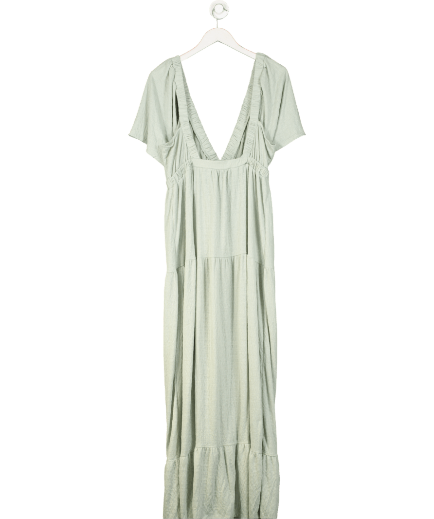 Free People Green La La Maxi Dress UK L - Reliked