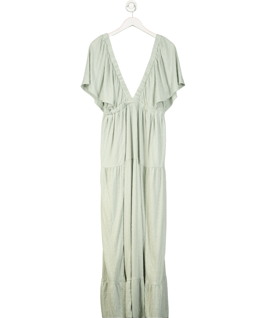Free People Green La La Maxi Dress UK L - Reliked