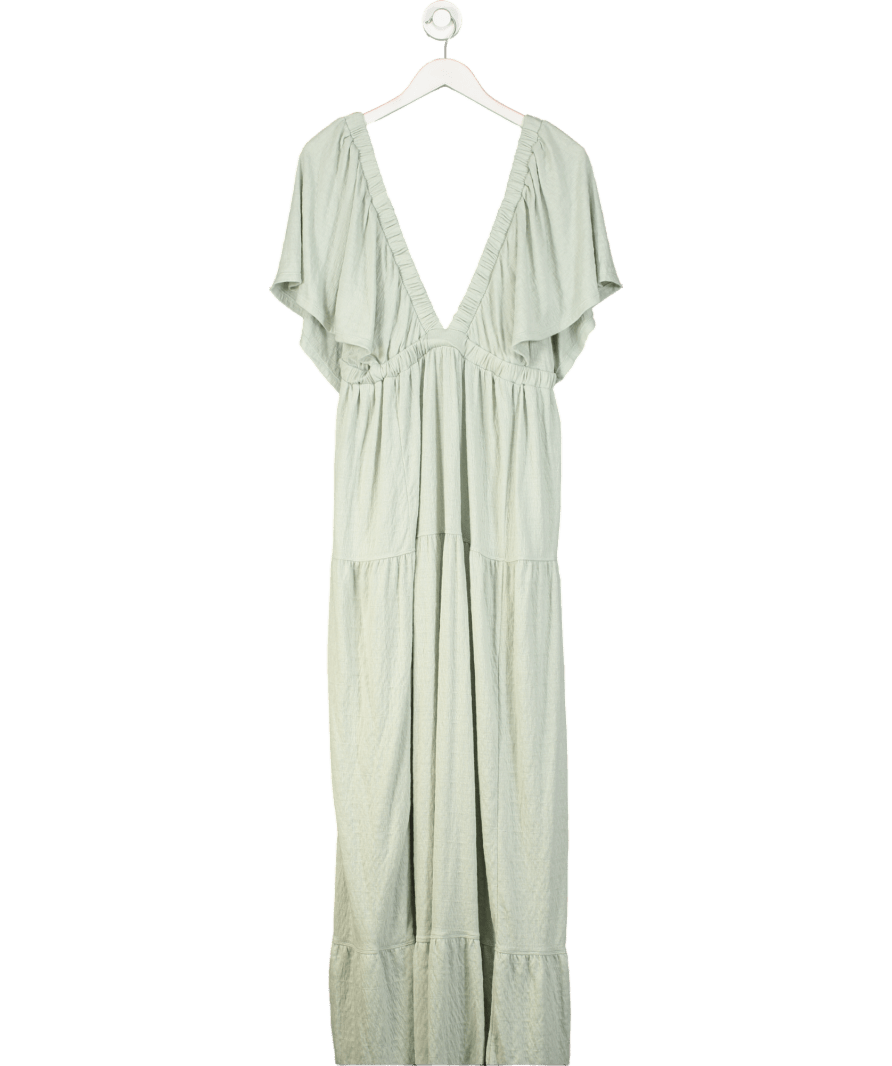 Free People Green La La Maxi Dress UK L - Reliked