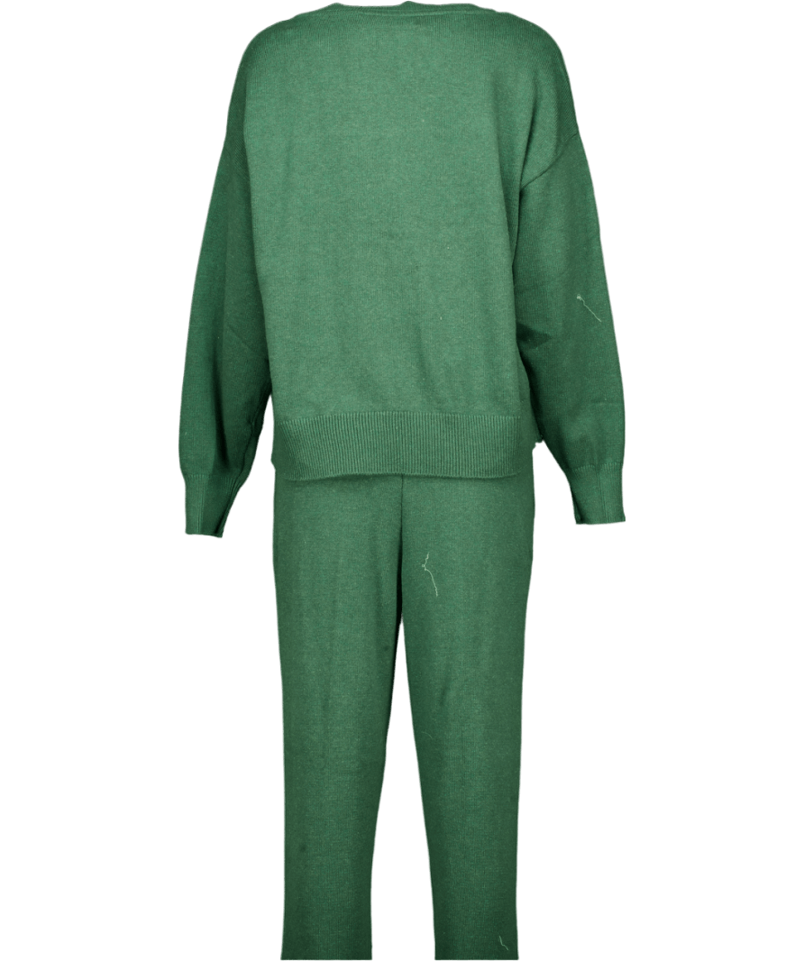 Free People Green Solar Sweater Lounge Set UK S - Reliked