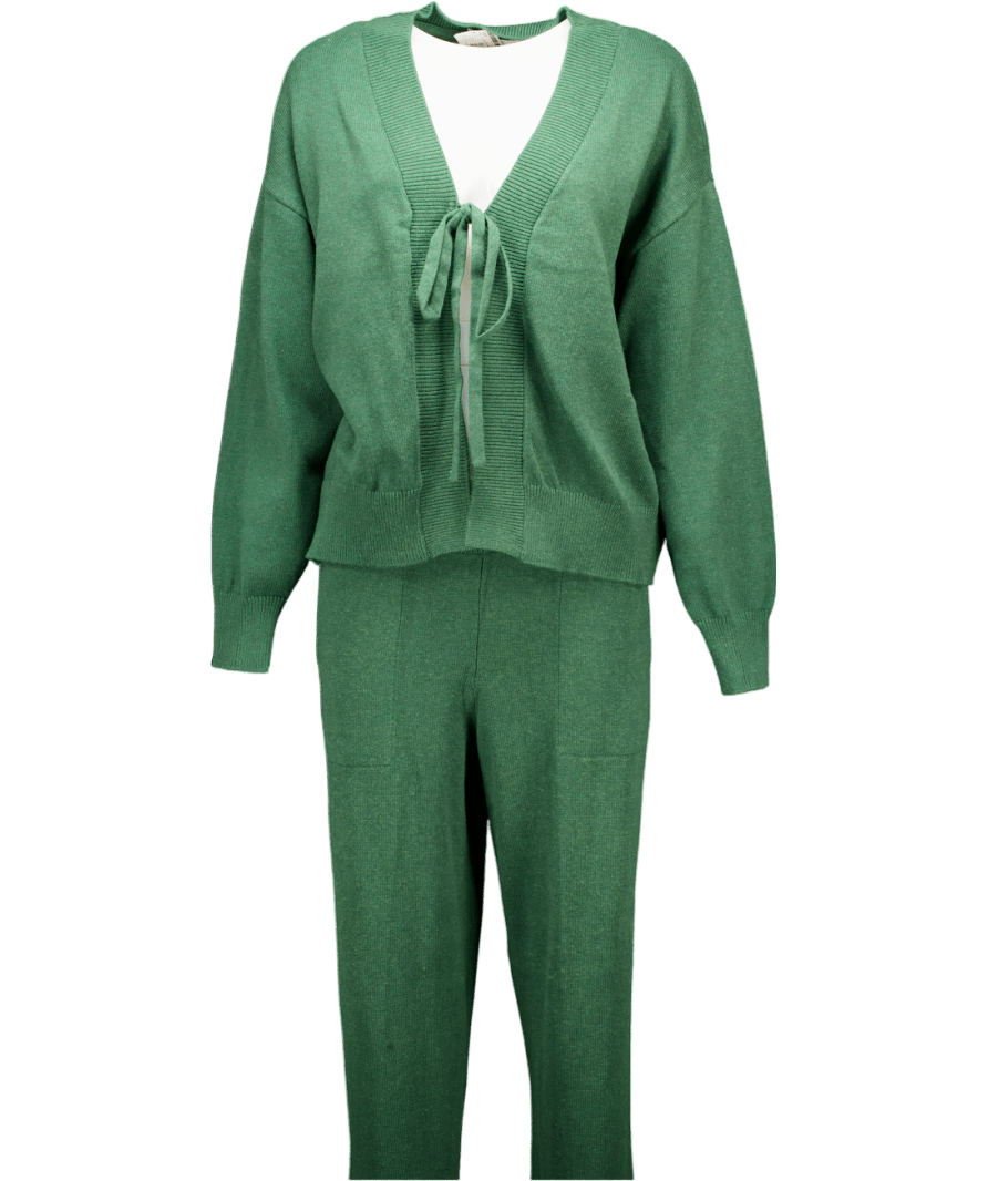 Free People Green Solar Sweater Lounge Set UK S - Reliked