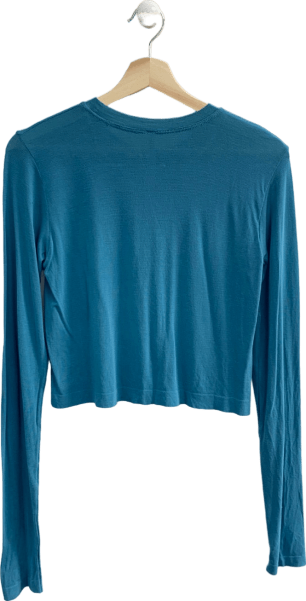 Free People Movement Blue Long Sleeve Crop Top XS/S - Reliked