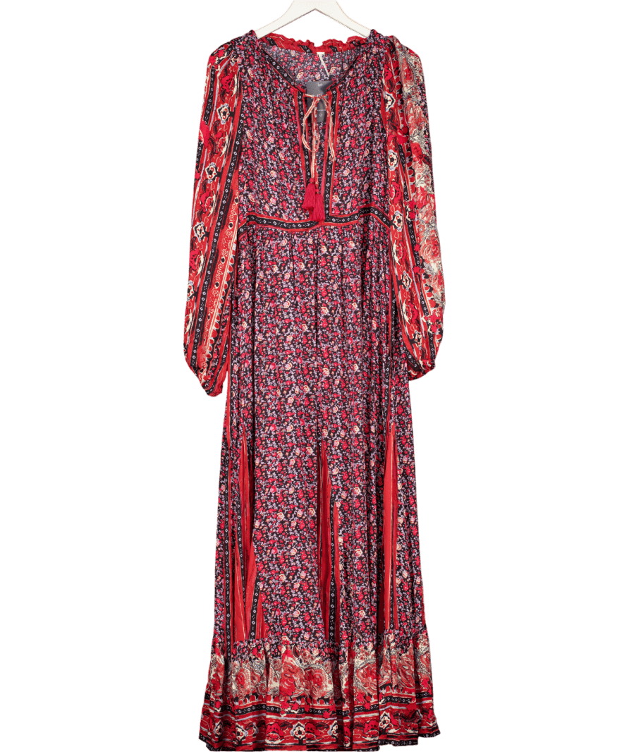 Free People Multicoloured Happy Feelings Midi Dress UK M - Reliked