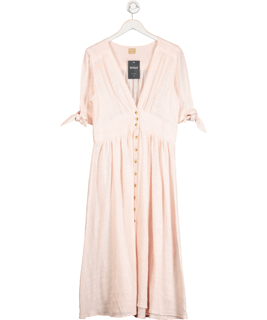 Free People Pink Love Of My Life Cotton Maxi Dress UK L - Reliked