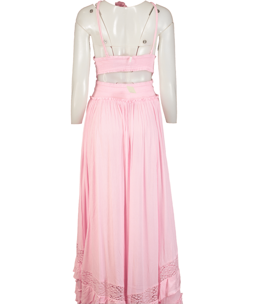 Free People Pink Santa Maria Maxi Dress UK XS - Reliked